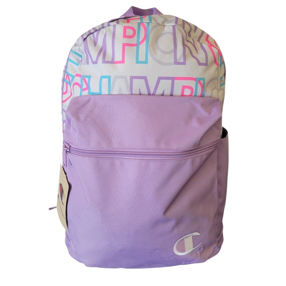 Btand NEW! Champion Purple/Grey Youth Supersize Backpack with Multicolor Logo